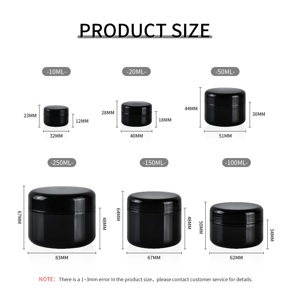 Gold Strip Dome Lid Empty Cosmetic Body Butter Scrub Cream Container White PP Plastic Jar Pot