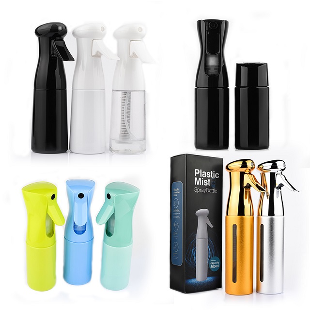 PET Plastic Atomized Hair Continuous Spray Bottle