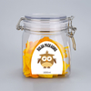 Food Grade Kitchen Clear Storage Pet Plastic Unique Cookie Empty Sealed Honey Jam Clip Top Jars With Metal Clip Lid Mason Jars