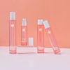 Cosmetic 30g 50g Pink Glass Cream Jar 30ml 50ml 100ml Pink Glass Bottle for Skin Care Foundations Serums Cream