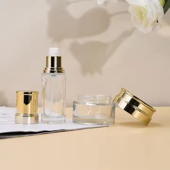 Toner Serum Skin Care 20ml 30ml 40ml 50ml 60ml 80ml 100ml 120ml clear Glass Bottle for Cosmetic Packaging
