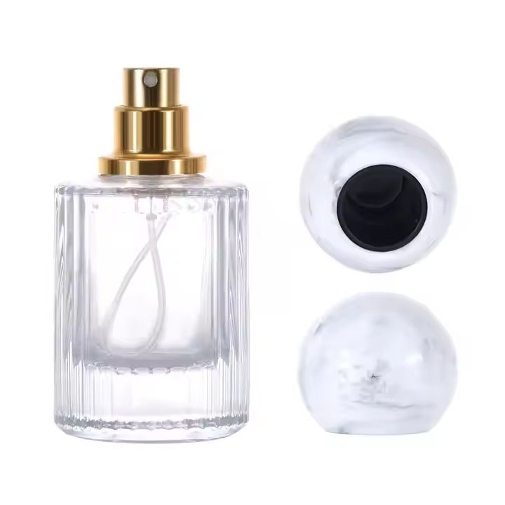 Customized Luxurious Empty Perfume Fragrance Spray clear 30ml 50ml Glass Perfume Bottle
