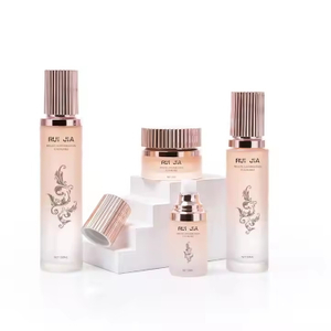 Luxury Design Custom 20ml 50ml 100ml 120ml Cylinder Glass Lotion Serum Essence Pump Bottle 30g 50g Glass Face Cream Jar