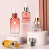 Skincare Cosmetic Package Olive Hair Oil Glass Bottle 15ml 30ml 50ml Oval Glass Dropper Bottle with Gold Sliver Dropper