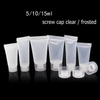 5g 10g 15g 30g 50g 100g Empty Screw Flip Top Clear Plastic Soft Tube 30ml Capacity Squeeze Lipstick Facial Cleanser Cream