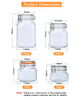Glass Storage Mason Jar 500ml 750ml 1000ml 1500ml Cookie Pickles Kitchen Food Storage Glass Jar with Clip Lid