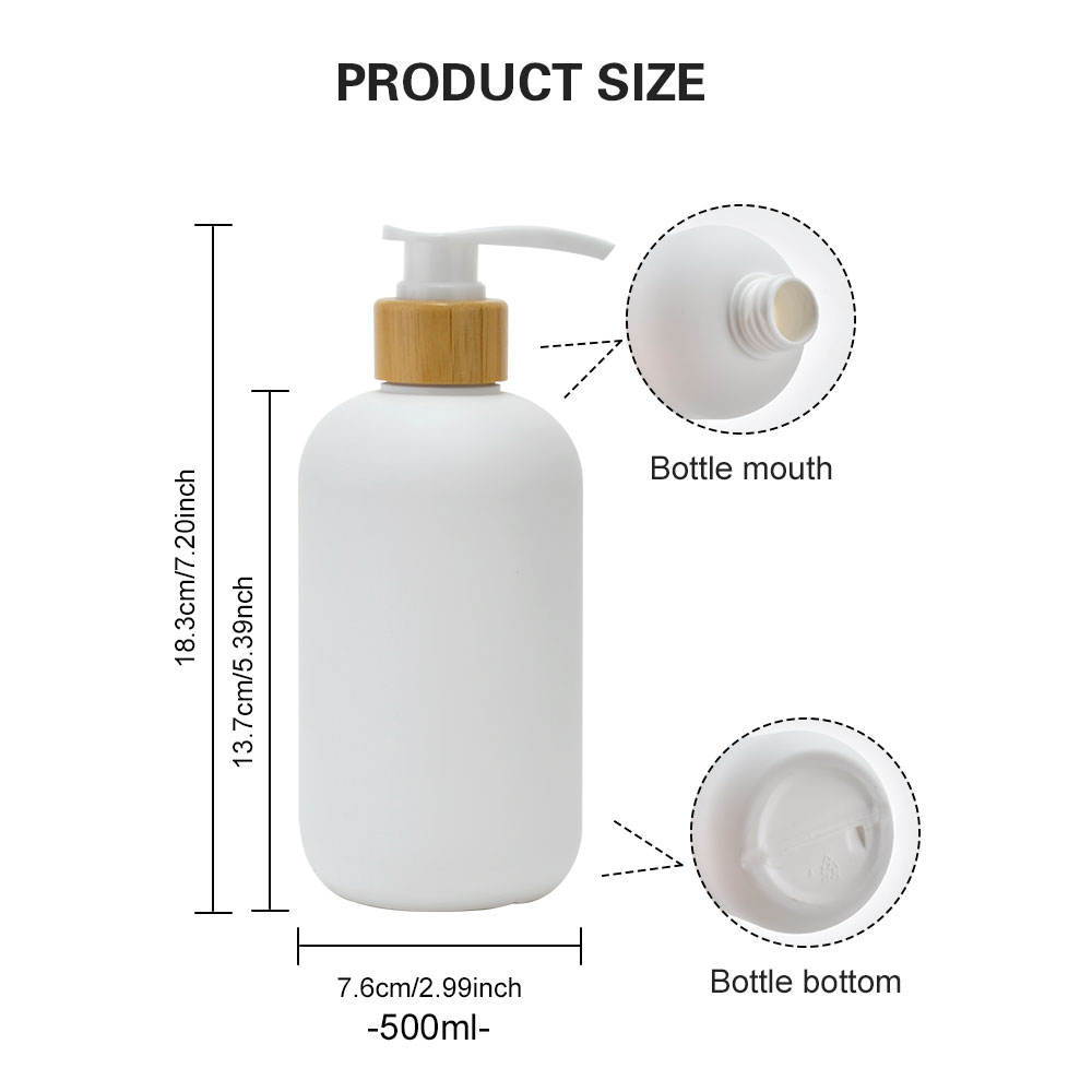 White Plastic Pump Dispenser Shampoo Bottle
