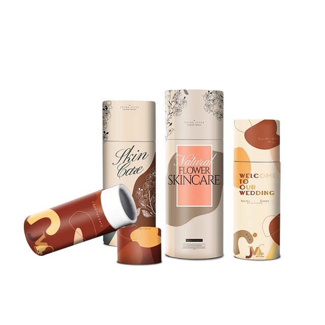 White Brown Black Paper Tube