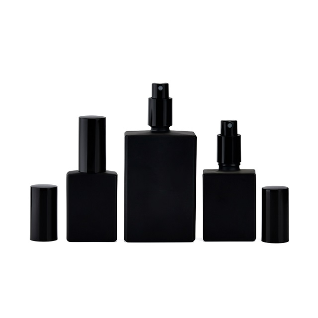square Rectangle Glass Perfume Mist Spray Bottle