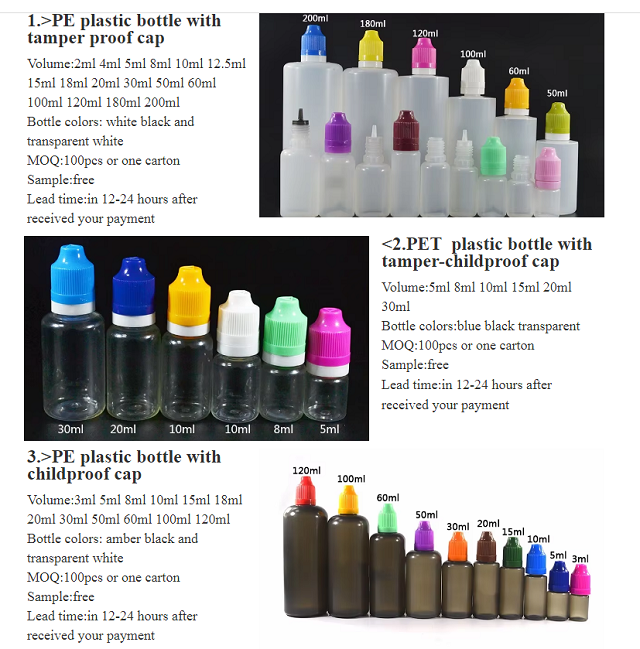 Plastic Eye Liquid Dropper Bottles