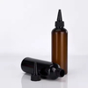 Private Label Customization 3oz 4oz 5oz 8oz 12 oz clear Amber PET Plastic Twist Top Cap Squeeze Applicator Hair Oil Bottle