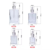 Flat square Rectangle Luxury 15ml 30ml 50ml 100ml Glass Dropper Bottles with Crystal clear Collar for Serum Essential Oil