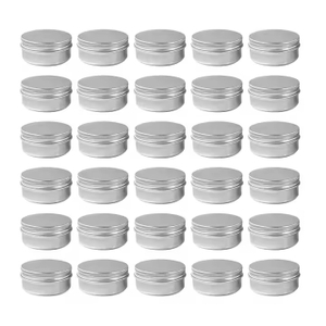 Wholesale Custom Packaging Metal Storage Container 10g 30g 50g Silver Aluminum Cosmetic Tin Jar for Cream