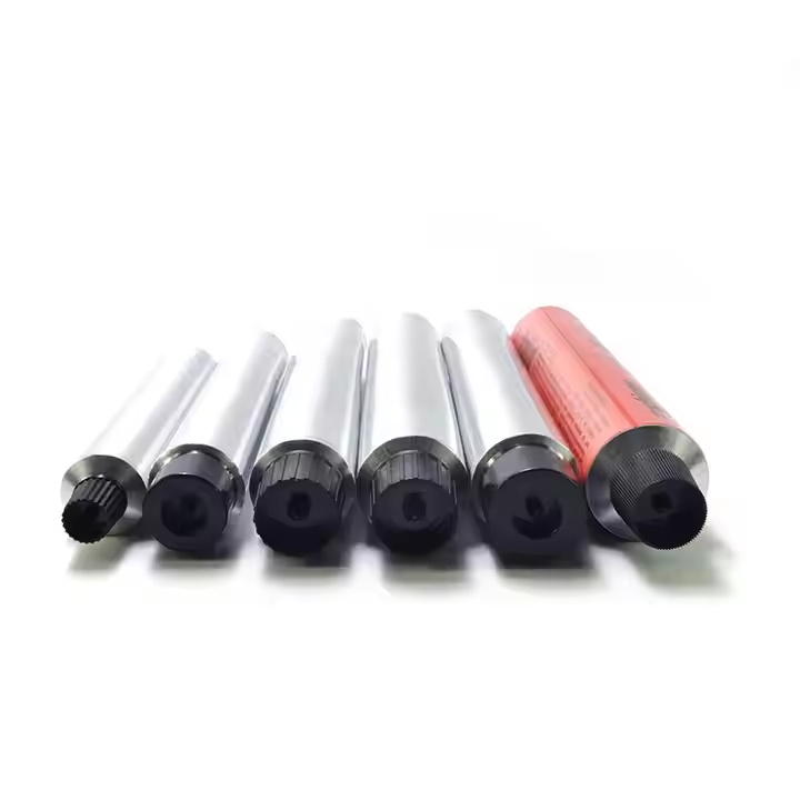 Eco Friendly Empty Custom Hand Face Eye Cream Sun Blocker Toothpaste Cosmetic Tube Metal Packaging Aluminum Squeeze Tubes