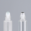 5ml 10ml Perfume Roller Ball Container Clear Amber Blue Green Essential Oil Glass Roll on Bottle with Bamboo Cap