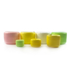 Gold Strip Dome Lid Empty Cosmetic Body Butter Scrub Cream Container White PP Plastic Jar Pot