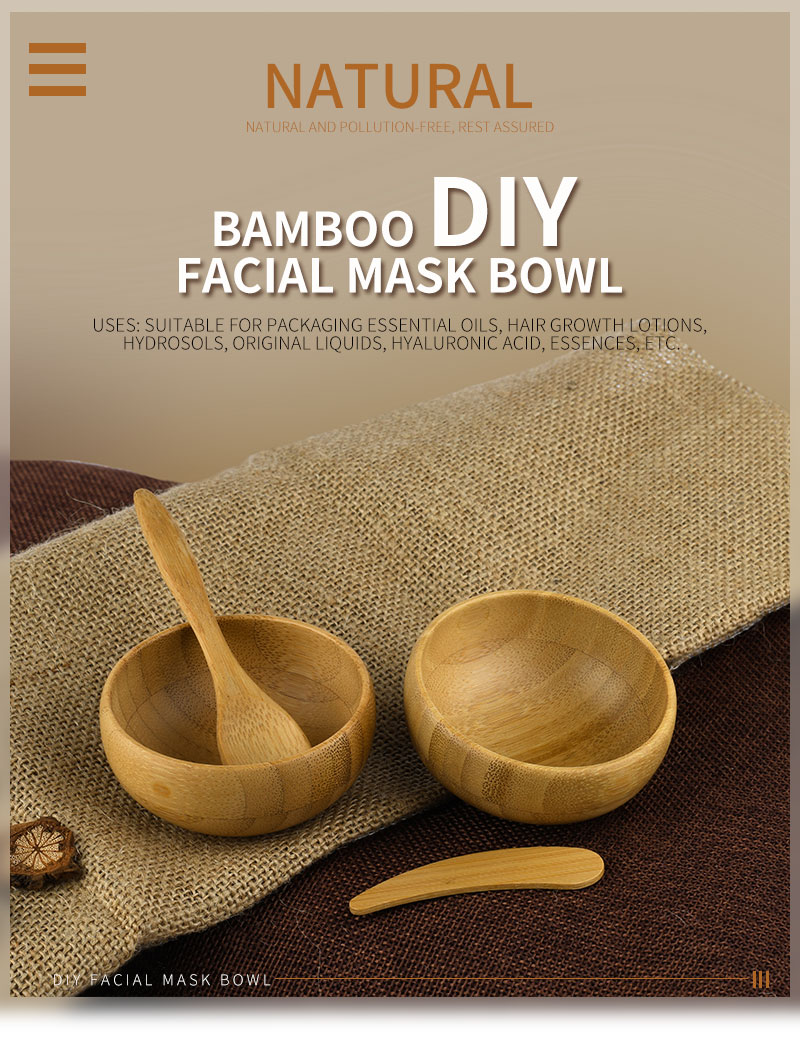 Bamboo Face Facicl Bowl with Spoon