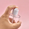 Luxury Unique Shape clear Glass Cream Jar with Screw-On Lid 30g 50ml 100ml 120ml Skincare Serum & Cosmetic Packaging Bottle