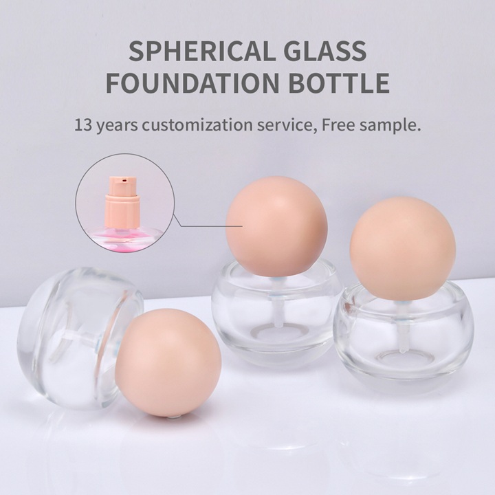Spherical Glasss Foundation Bottle