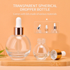 Popular 15ml 20ml 30ml aceite para el cabello aceite de aromaterapia aceite esencial suero botella cuentagotas de vidrio con tapa de rosa dorada y plateada
