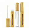 Eco-friendly Cosmetic Packaging 6ml 7ml Bamboo Lip Gloss Tube with Brush