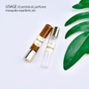 5ml Amber Glass Rollerball Bottle with Custom Logo & Keychain Travel Size Essential Oil Perfume Sample Bottle for OEM/ODM