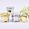 Luxury Design 5g 15g 30g Gold Silver Mushroom Shape Double Wall Plastic Gel Polish Moisturizer Face Eye Cream Cosmetic Jar