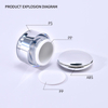 Luxury Design 5g 15g 30g Gold Silver Mushroom Shape Double Wall Plastic Gel Polish Moisturizer Face Eye Cream Cosmetic Jar