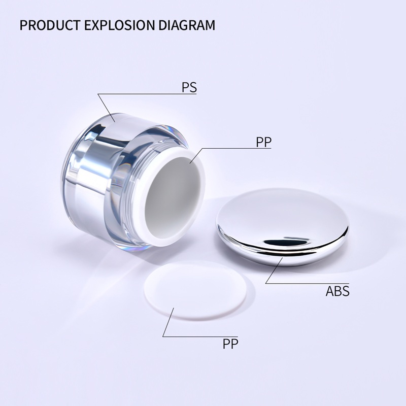 Luxury Design 5g 15g 30g Gold Silver Mushroom Shape Double Wall Plastic Gel Polish Moisturizer Face Eye Cream Cosmetic Jar