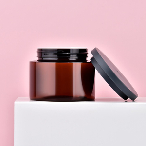 Empty Body Scrub Cream Container 250ml PET Plastic Moisturizer Cleanser Evening Mask Cosmetic Cream Jar with Plastic Screw Cap