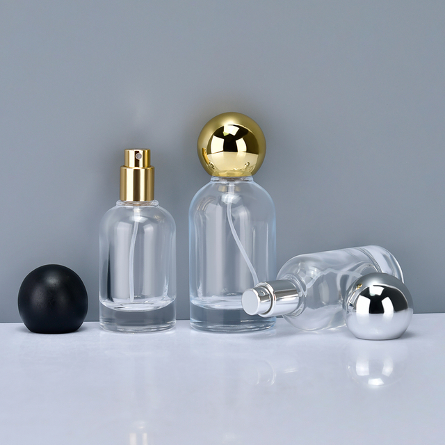 30ml 50ml Empty Perfume Bottle Cosmetic Glass Spray Perfume Bottle with Ball Cap