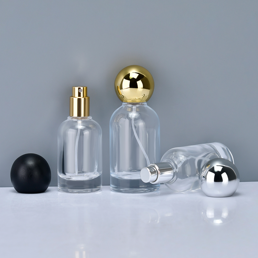 30ml 50ml Empty Perfume Bottle Cosmetic Glass Spray Perfume Bottle with Ball Cap