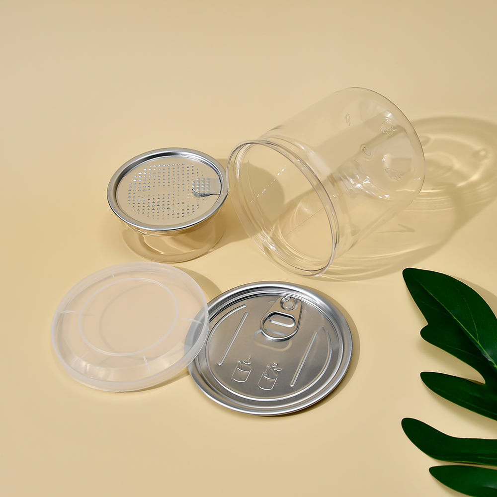 Clear Plastic Food Jar with Easy Open Lid