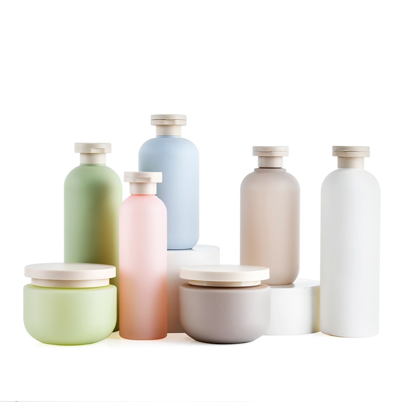 Green HDPE 200ml 260ml 300ml 400ml 800ml 16oz Soft Cosmetic Packaging Body Lotion Plastic Shampoo Bottle Conditioner Container