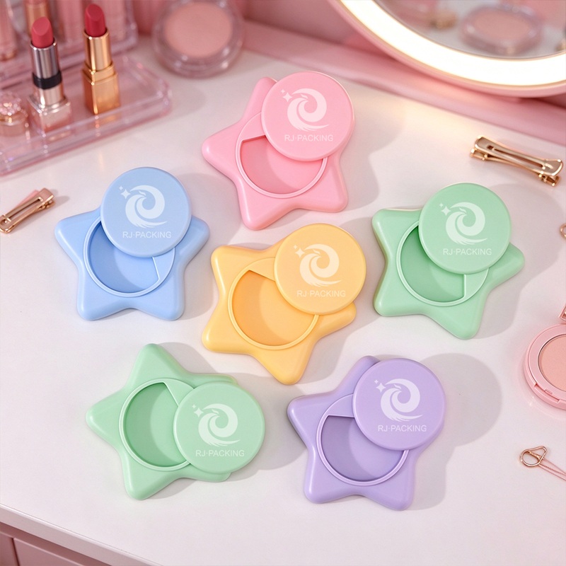 Flower Mobile Phone Back Sticker Blusher Eyeshadow Powder Lipstick Lip Balm Case Cosmetic Container Jar