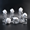 Luxury Unique Shape clear Glass Cream Jar with Screw-On Lid 30g 50ml 100ml 120ml Skincare Serum & Cosmetic Packaging Bottle