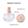 New 30ml Round Glass Foundation Bottle for Portable Energy Facial Moisturizer Eye Cream Lotion Container Cosmetic Packaging