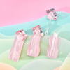 New Design Cute Lip Gloss Plastic Tube 3ml Gloss Brush Screw Pink Tube Wholesale Custom Packaging Private Label