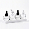 Clear Thick Bottom Glass Bottle with Rubber Dropper