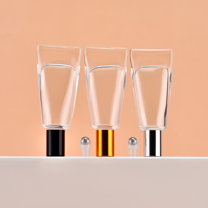 Doldurulabilir Serum Kozmetik Ambalaj 10 ml Şeffaf Esansiyel Yağı Parf&uuml;m Parf&uuml;m Yağı Rulo Cam Şişe ile Rulo Topu