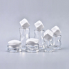 Luxury Unique Shape clear Glass Cream Jar with Screw-On Lid 30g 50ml 100ml 120ml Skincare Serum & Cosmetic Packaging Bottle