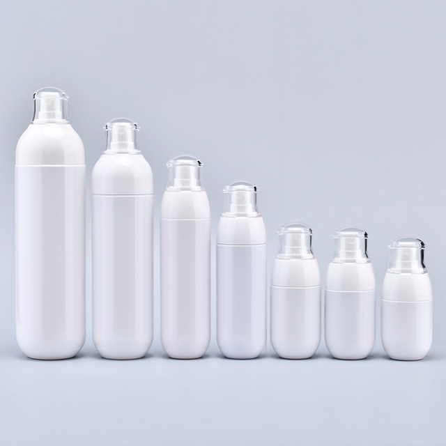 White PET Pump Spray Bottle 50ml 60ml 80ml 100ml 200ml 300ml Essence Lotion Toner Skincare Fine Mist Cosmetic Spray Bottle