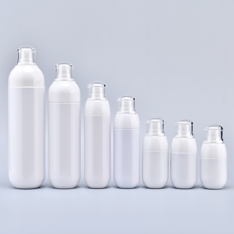 White PET Pump Spray Bottle 50ml 60ml 80ml 100ml 200ml 300ml Essence Lotion Toner Skincare Fine Mist Cosmetic Spray Bottle
