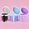 OEM Pink Plastic Powder Pot with Magnetic Spoon