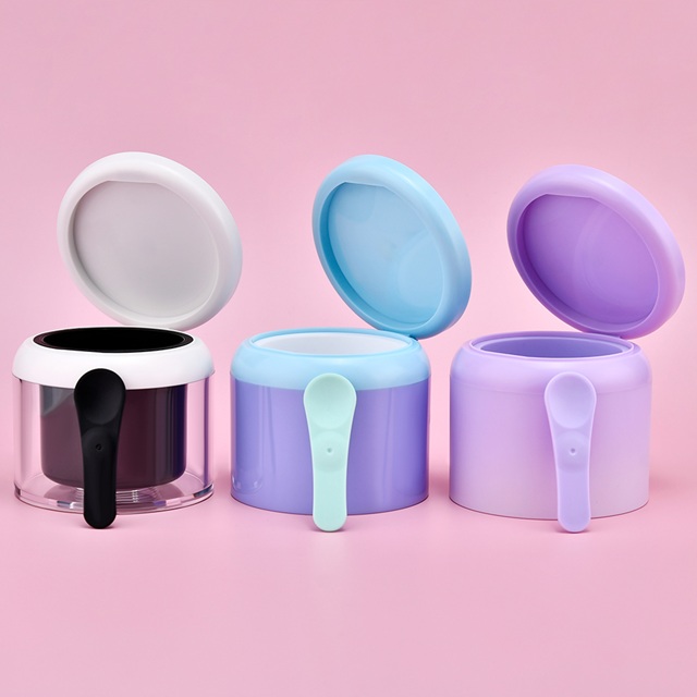 OEM Pink Plastic Powder Pot with Magnetic Spoon