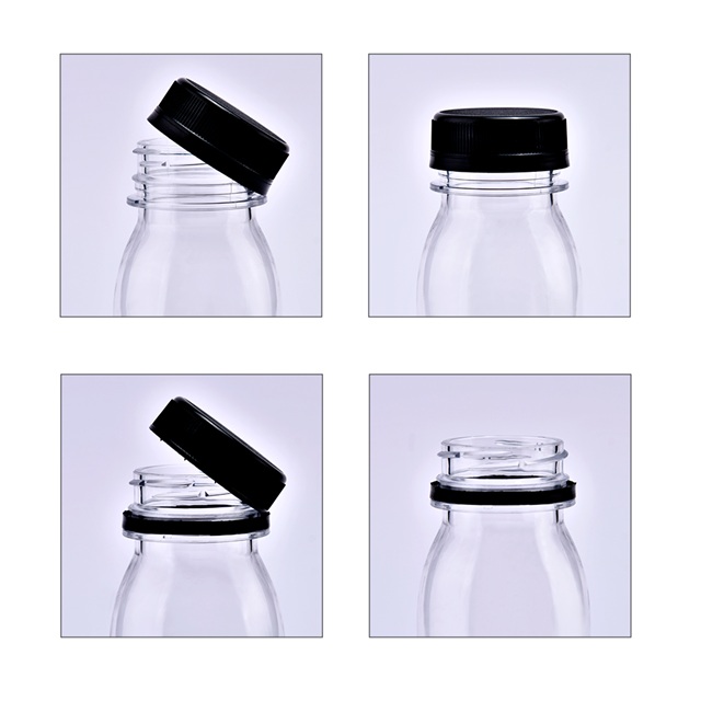 60ml 120ml 250ml PET Plastic Beverage Juice Bottle Square Transparent PET Drinks Plastic Juice Bottle With Cap