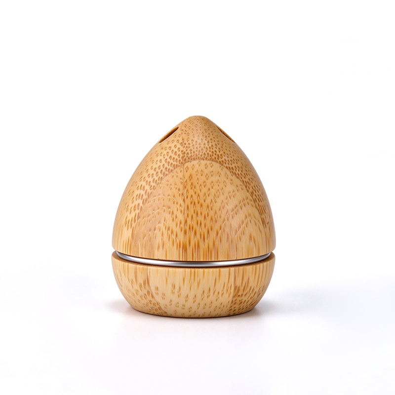 Natural Bamboo Aluminum Jars Round Wormwood Cream Sunscreen Solid Perfume case Box 5g Small Cosmetic Container Cream Jar