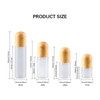 Clear Glass Roller Bottle with Wood Plastic Cap