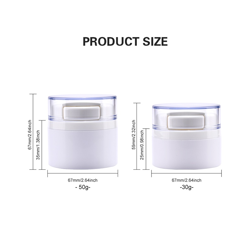 New Design White Cosmetic Container Body Lotion Sunscreen Repair Cream Hand Cream BB Cream Packaging Airless Pump Jar