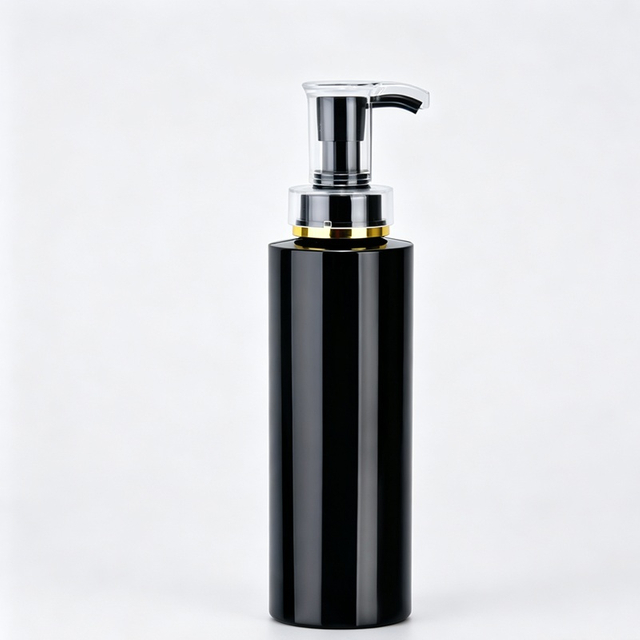 Luxury 200ml 250ml 300ml 500ml Shampoo and Conditioner Shower Black Plastic Lotion Pump Bottle